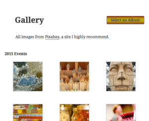 screenshot of finished gallery