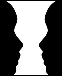 vase or faces optical illusion