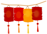 illustration of hanging lamps