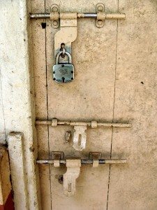 photo of locked door