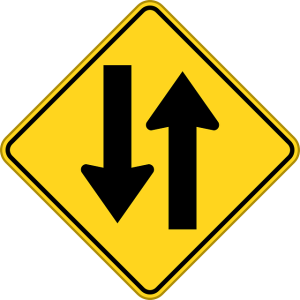 two-way traffic sign