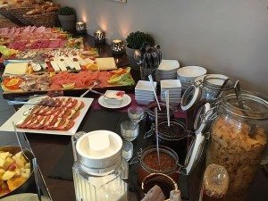 photo of a buffet, of food rather than widgets