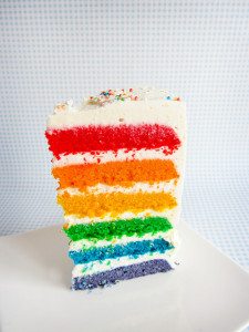 Rainbow Cake (both cake and photo) by Dabbisch on Deviantart [CC BY-NC-ND 3.0]