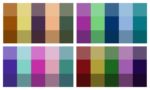 collage of color schemes generated with my interactive utility